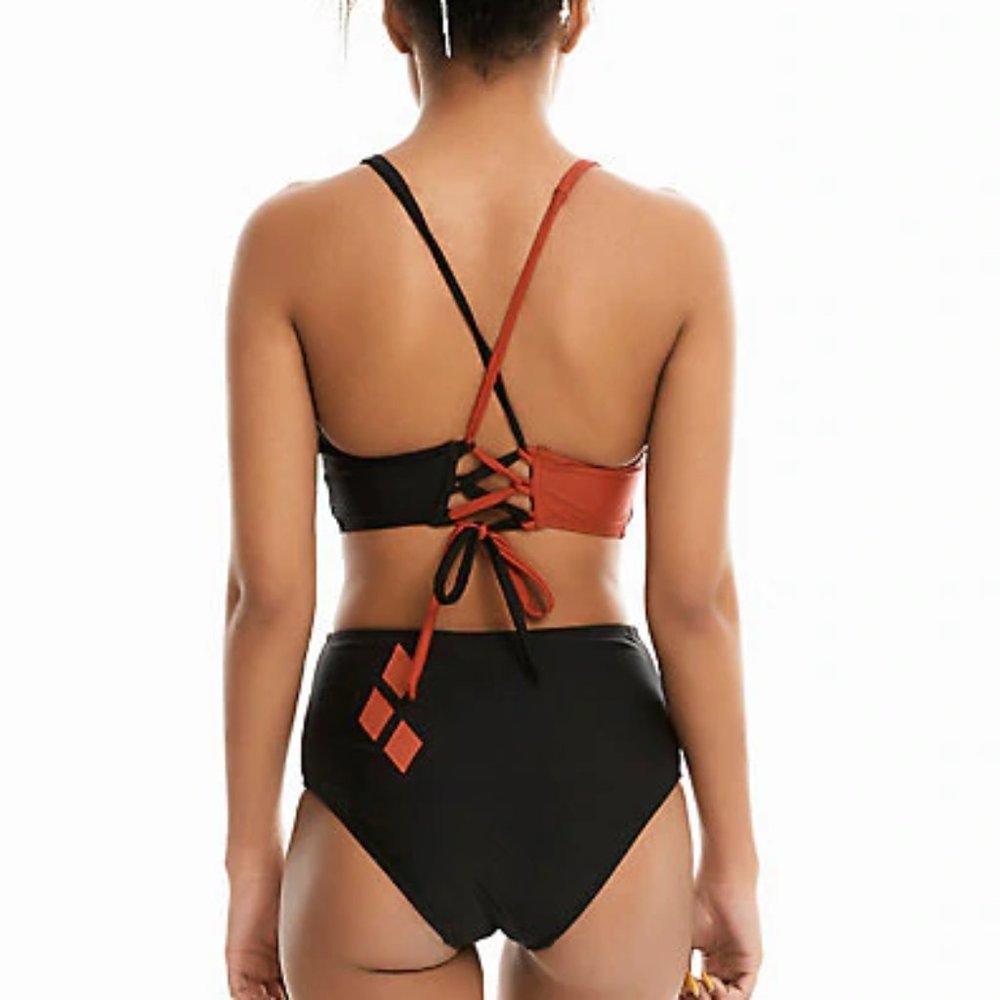 Harley Quinn Monokini 1Pc Suit Cross-Back Cutout.
